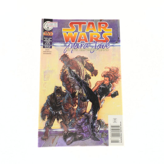 Comic book cover featuring 'Star Wars' with characters on a purple background