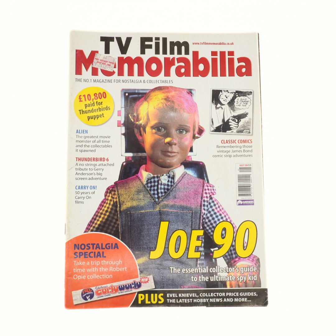 Front cover of the August 2008 edition of TV Film Memorabilia magazine featuring Joe 90 on the cover