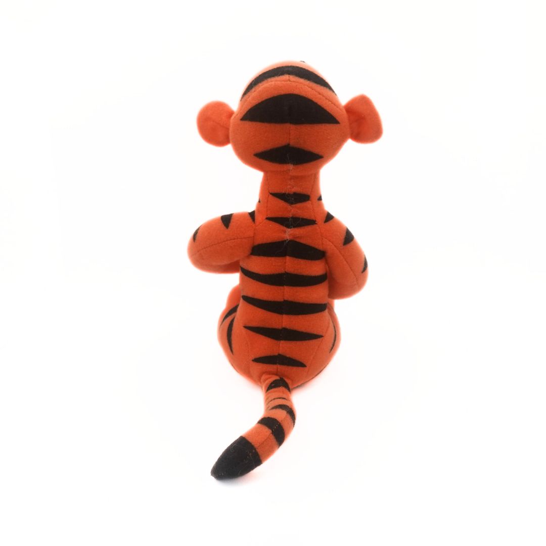 Back on photo of a sitting Tigger plush from Winnie the Pooh