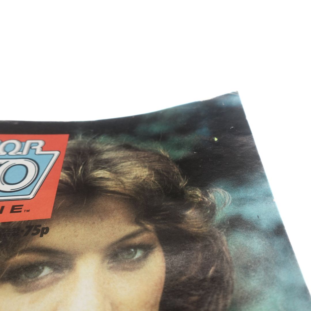 Top right corner of the Doctor Who Magazine Issue 110 showing some light damage