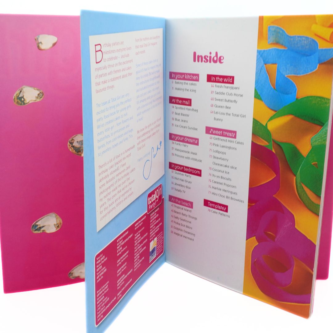 Contents page on a vintage 2004 Total Girl cookbook