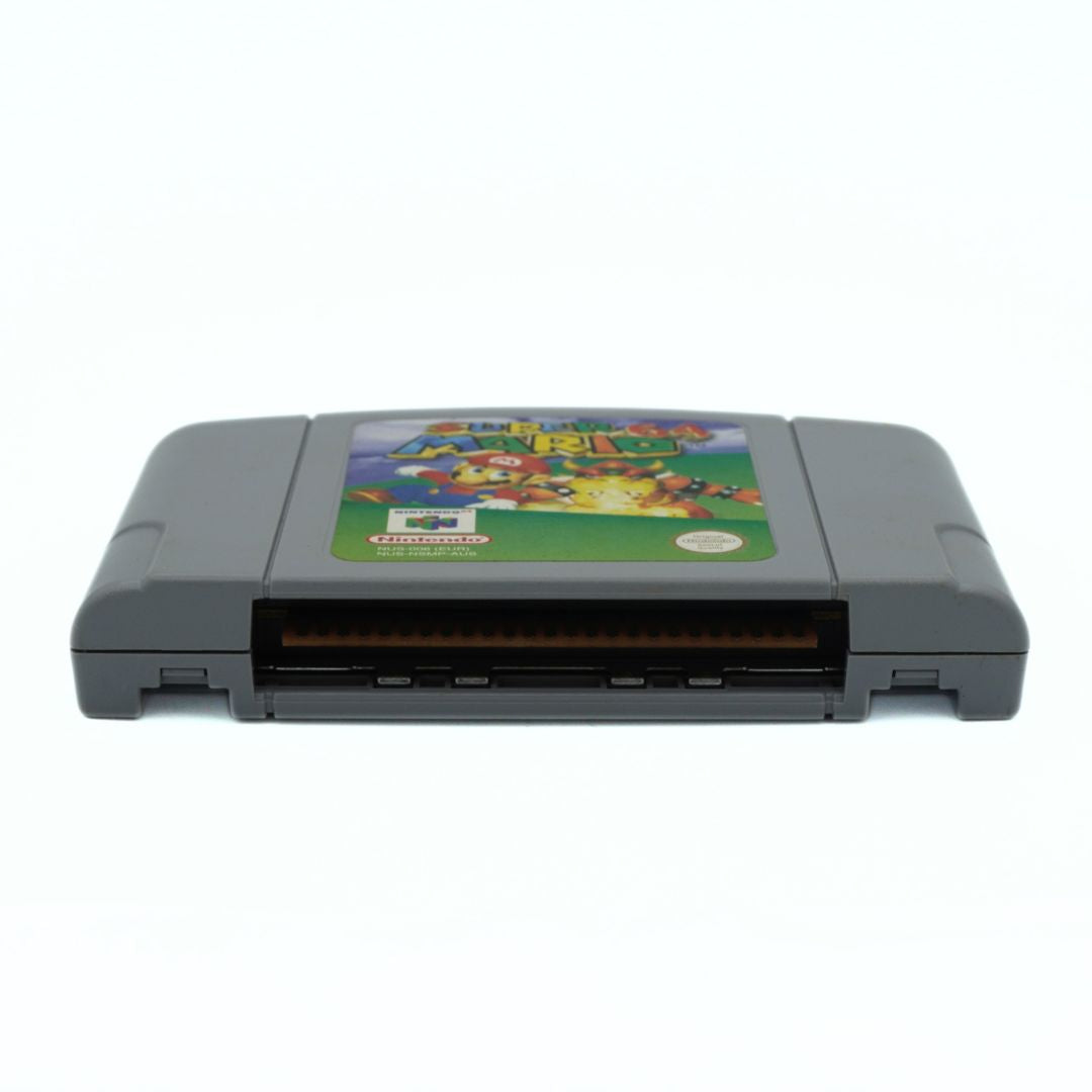 Game cartridge with colorful label on a white background