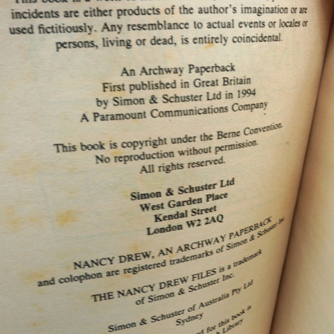 Inside cover of a book with copyright and publishing information