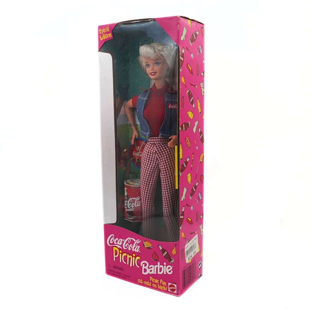 Coca-Cola Picnic Barbie doll in packaging on a white background
