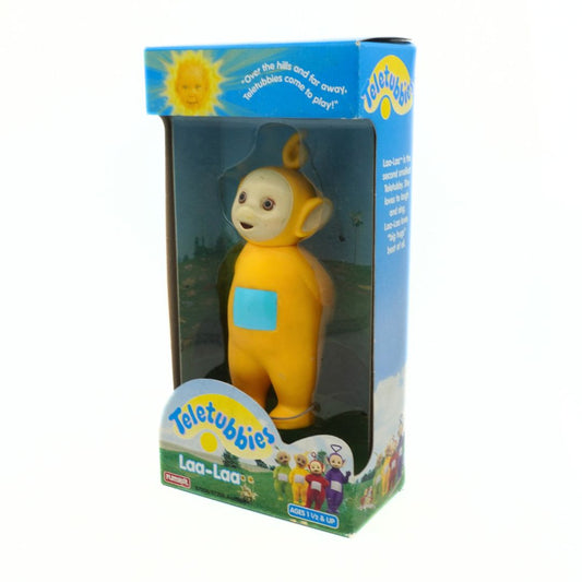 Teletubbies Laa-Laa toy figure in packaging on a white background