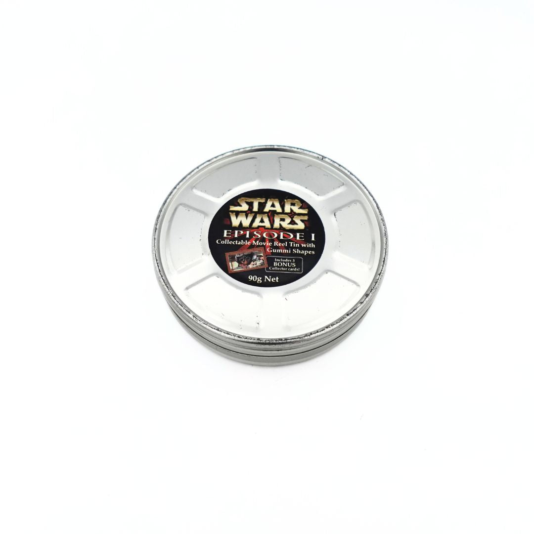 1999 Star Wars Phantom Menace Collectible Movie Reel Tin (Silver)