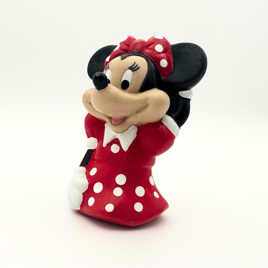 Minnie Mouse figure in a red dress