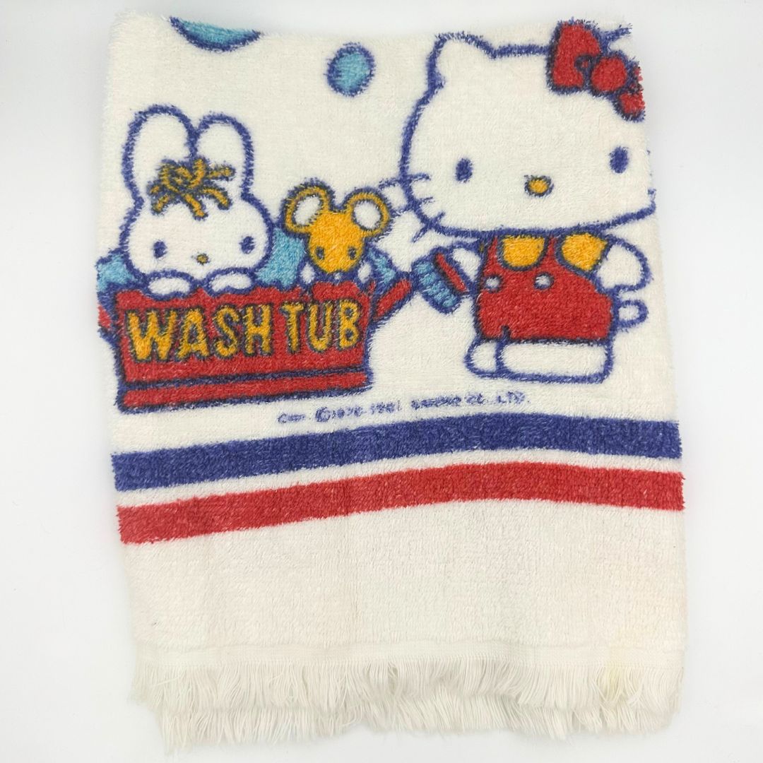 Vintage 1970s Sanrio Hello Kitty wash tub towel