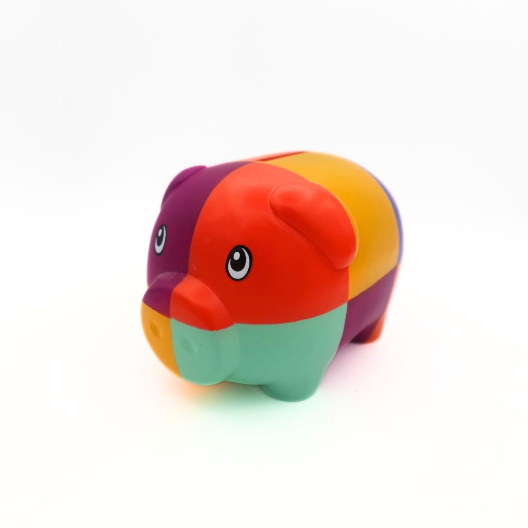 Posh Pig Pops Colour Block Piggy Bank