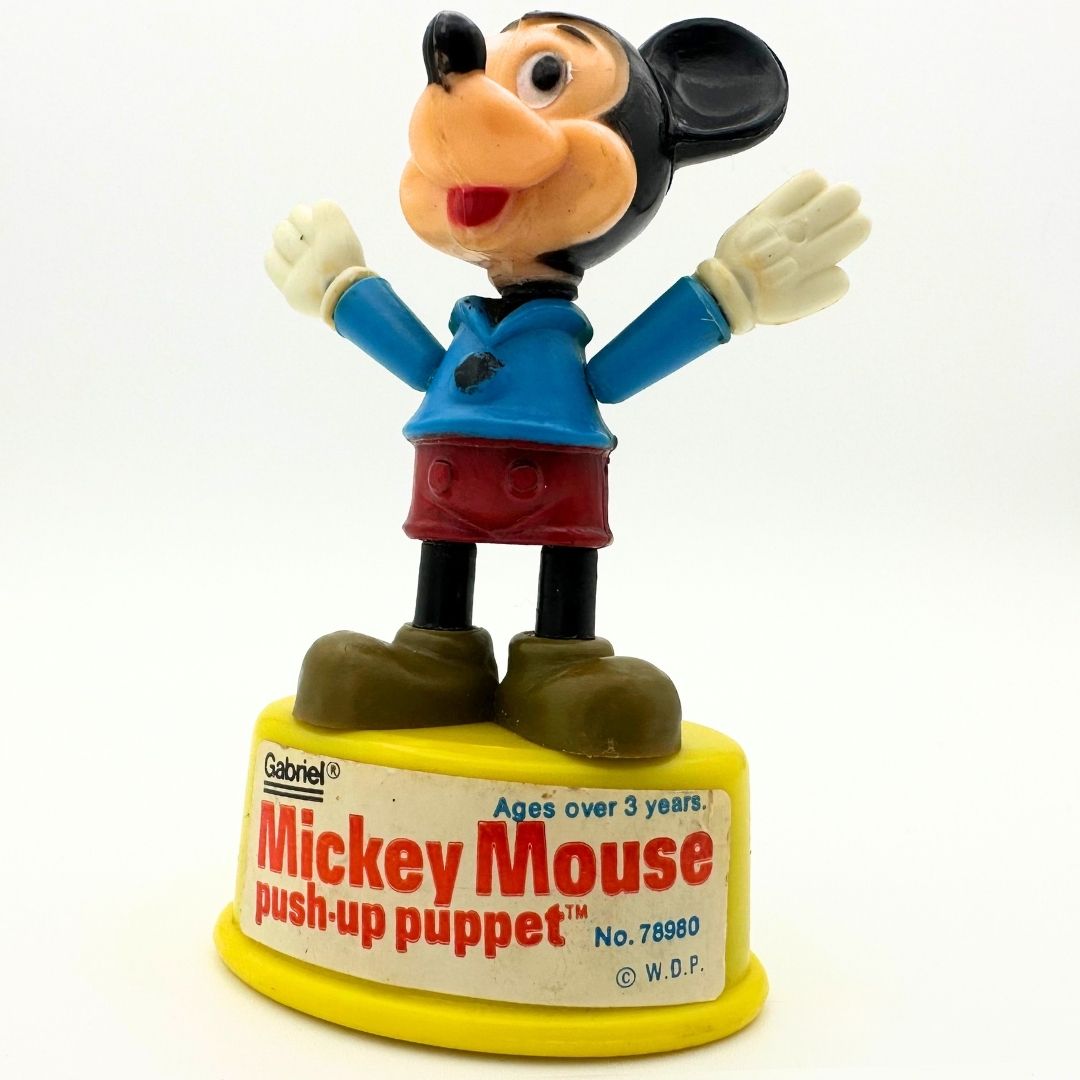 Vintage 70s Mickey Mouse Push-Up Puppet