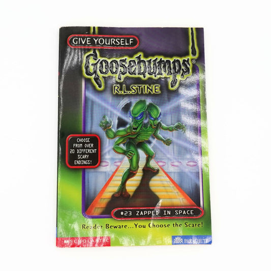 1997 1st Edition #23 Zapped in Space Goosebumps Book