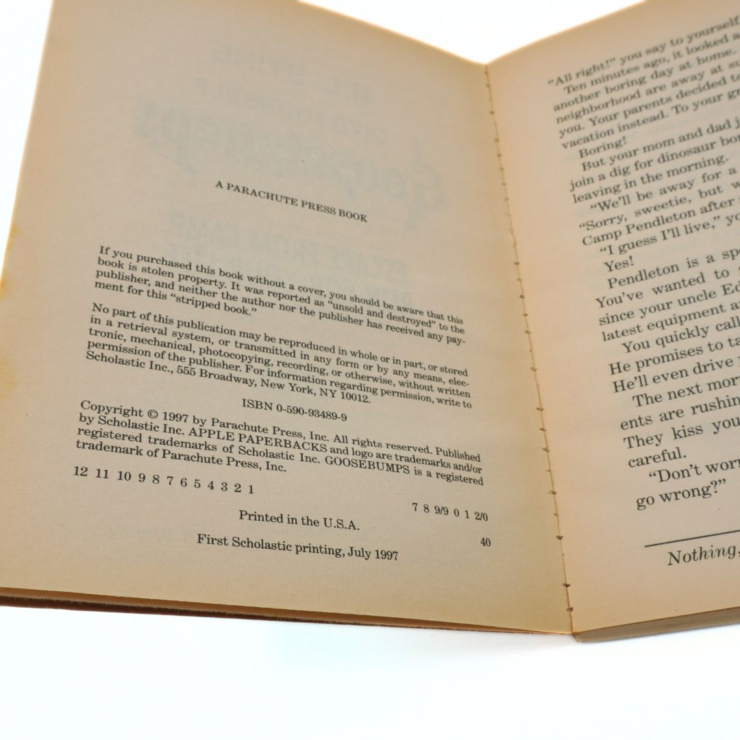 Open book with text on a white background