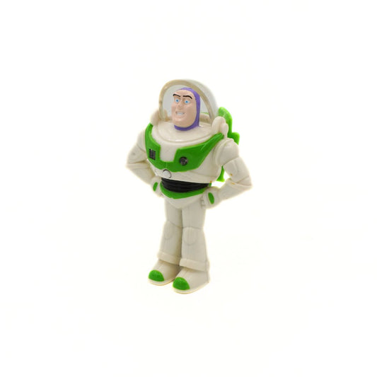 Toy figure of Buzz Lightyear on a white background
