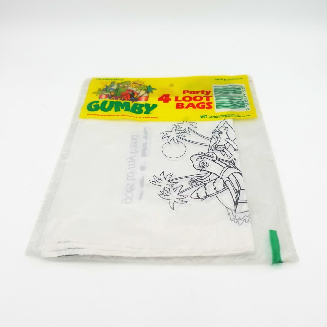 1986 Gumby 4 Party Loot Bags