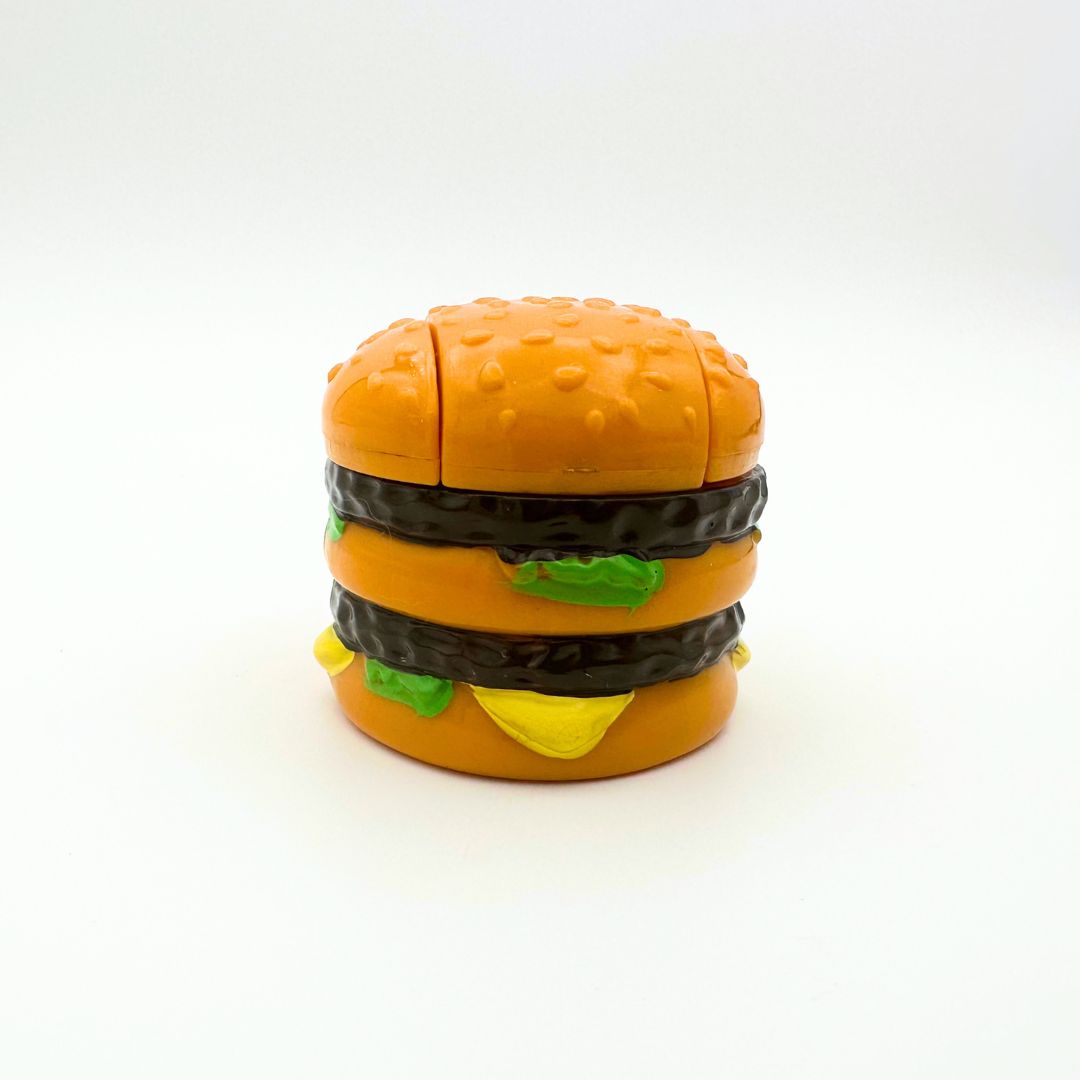 Folded up changeable Big Mac toy