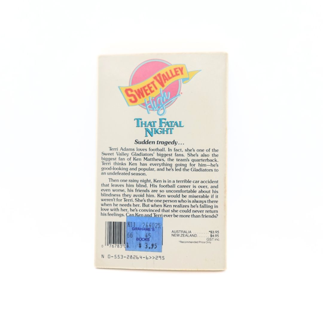 1989 Sweet Valley High That Fateful Night Book