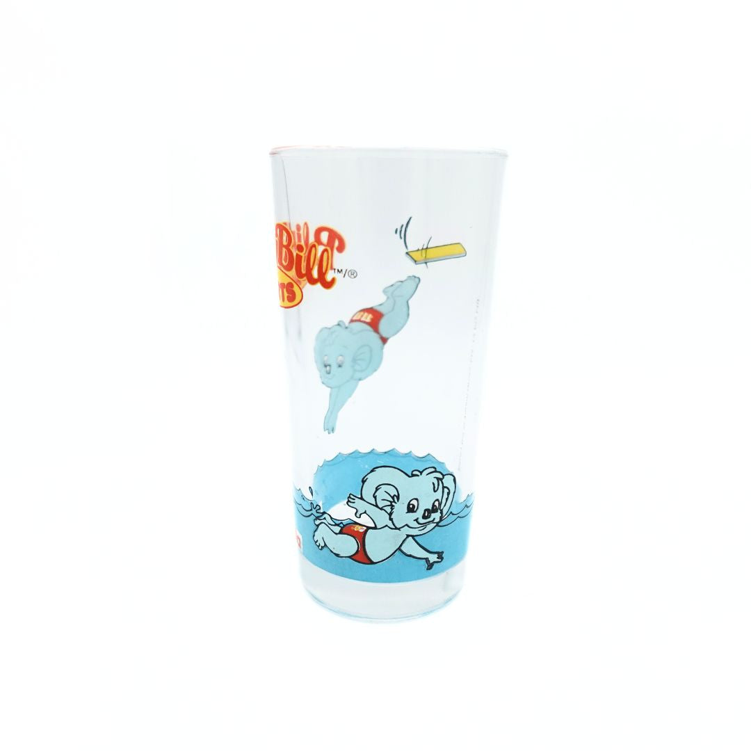 90s Blinky Bill Swimming Nutella Glass