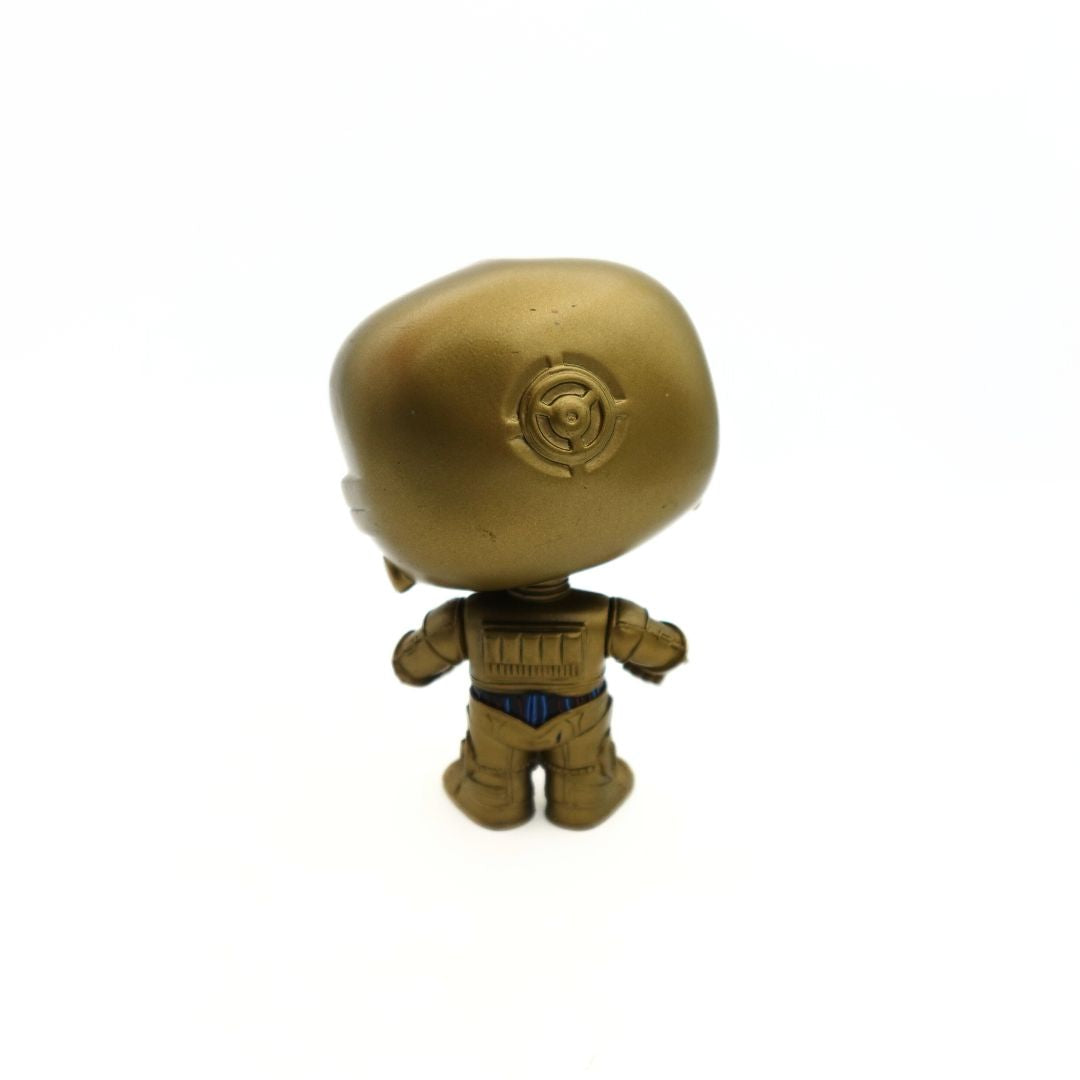 Rear side of the C-3P0 Funko Pop bobble head