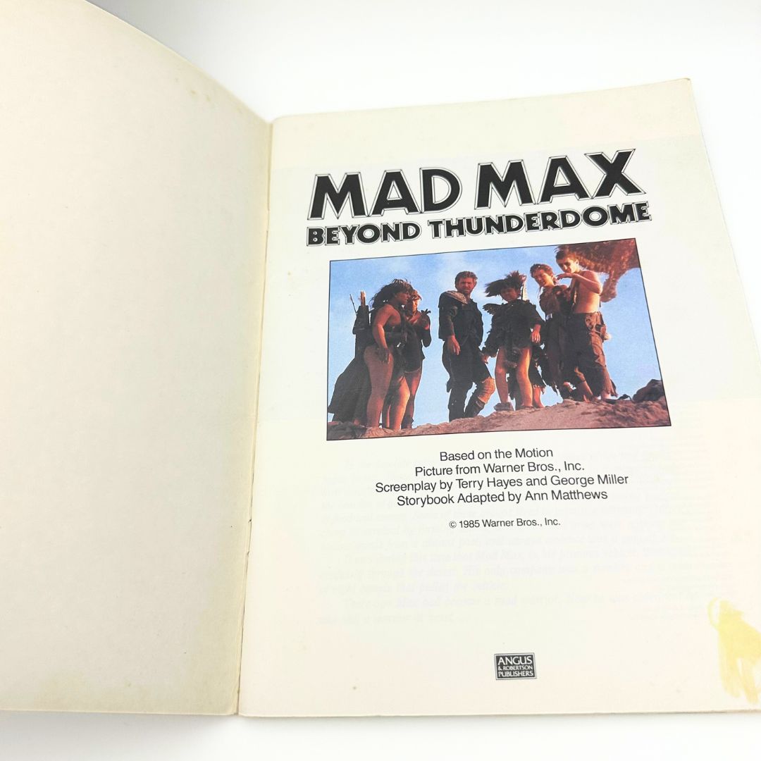 Mad Max Beyond Thunderdome Storybook