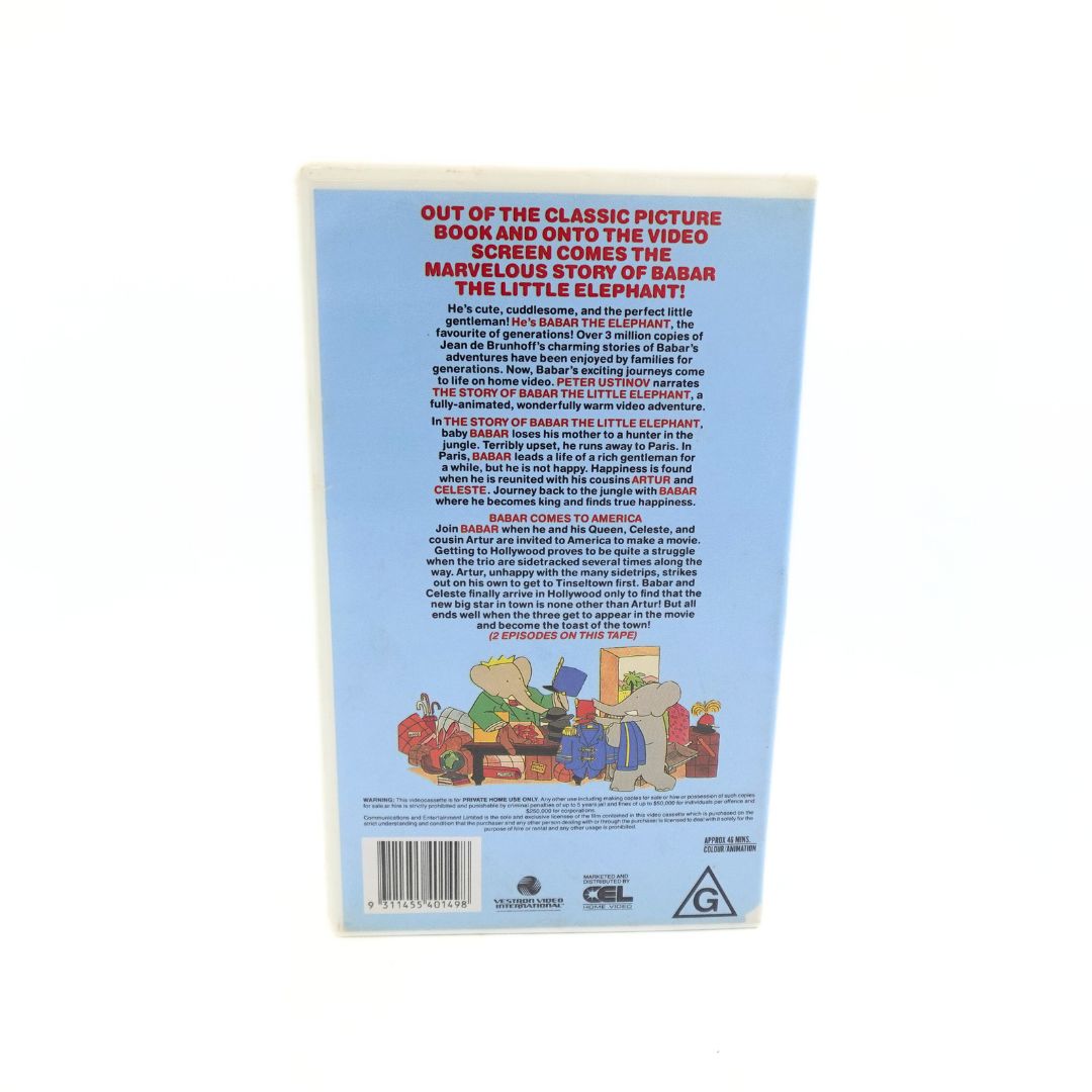 The Story of Babar the Elephant VHS Tape