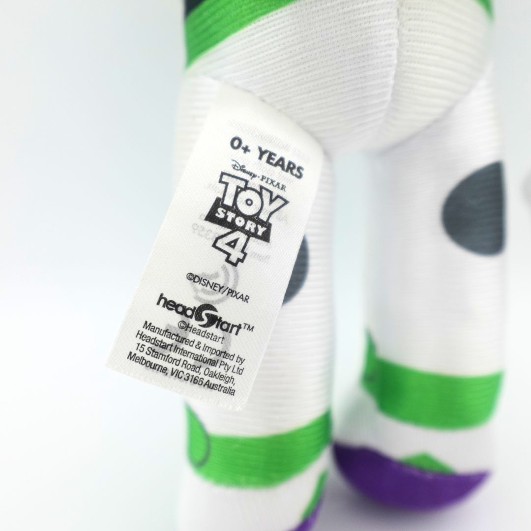 Close up of tag for a 2019 Buzz Lightyear plush