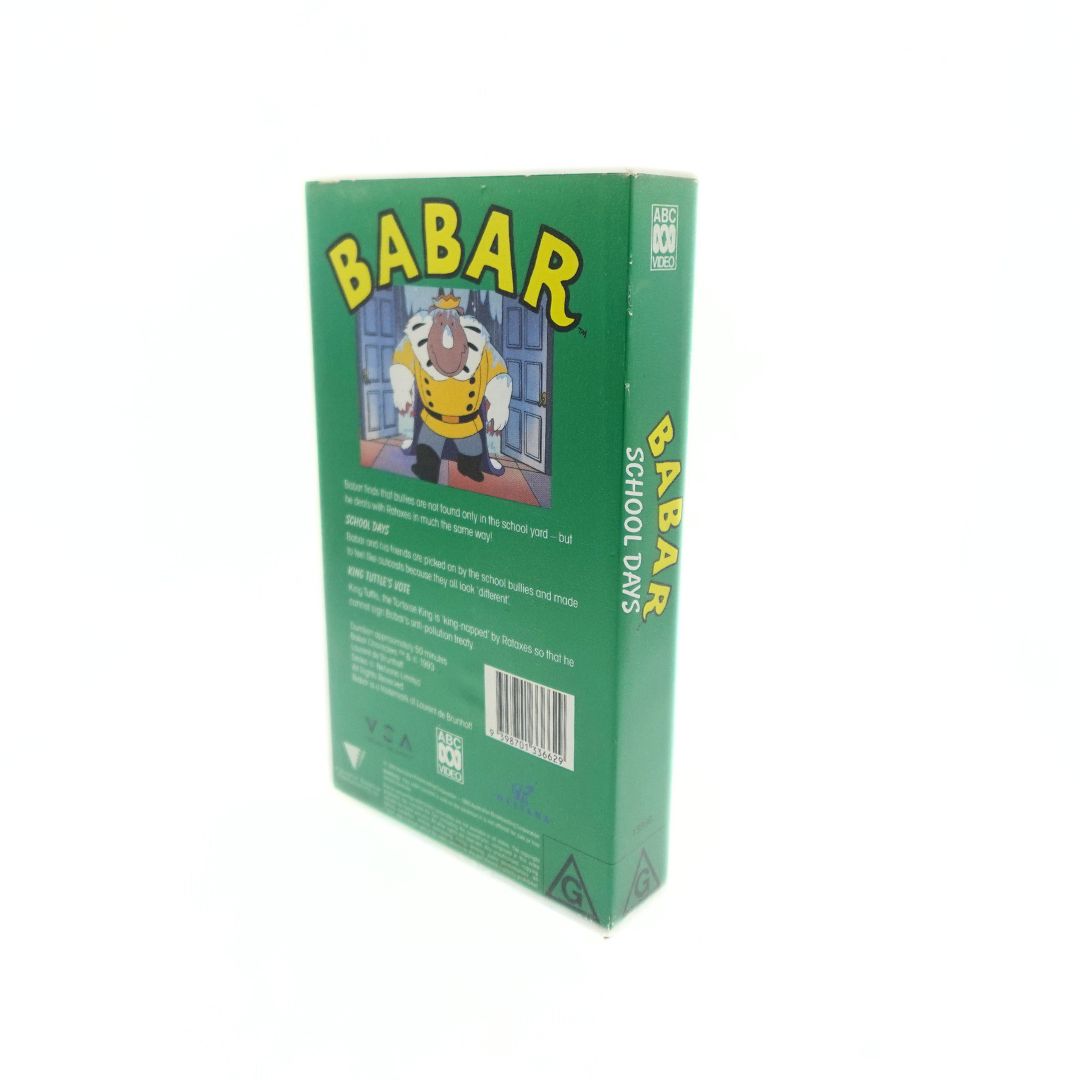 1993 Babar School Days VHS