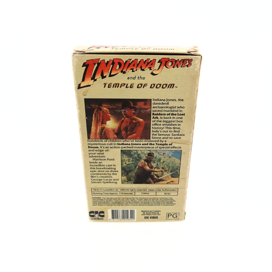 1990 Indiana Jones and the Temple of Doom VHS