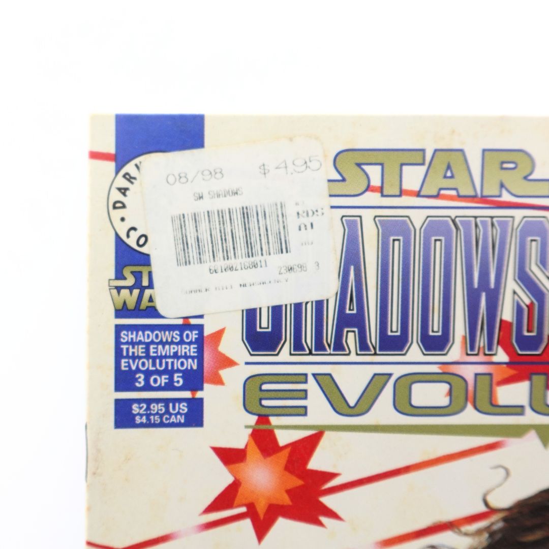 Faded barcode of vintage Star Wars comic book