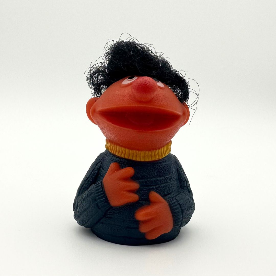 Vintage Ernie finger puppet with tufted hair