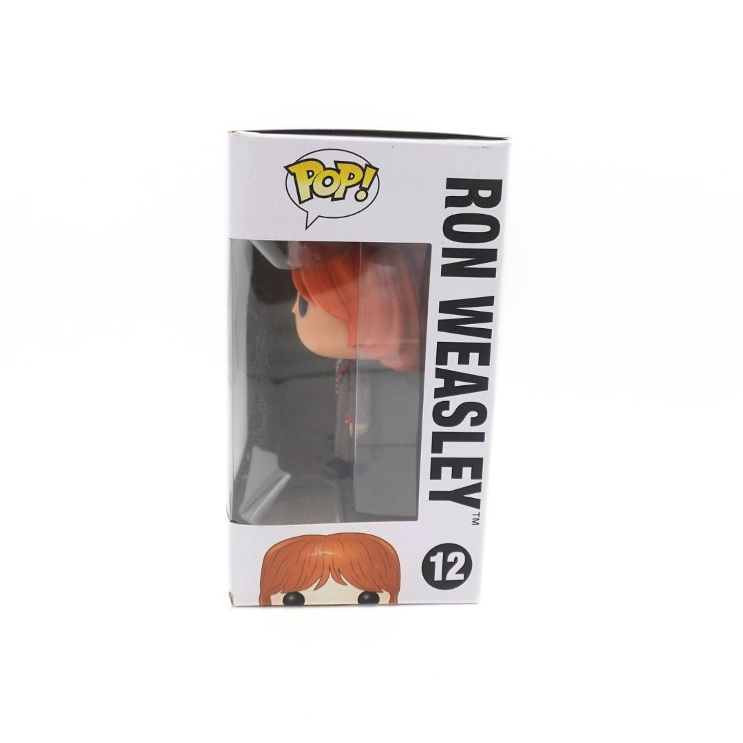 Side on photo of the Ron Wesley 12 Funko Pop Pop Vinyl box with the figure seen through the bubble