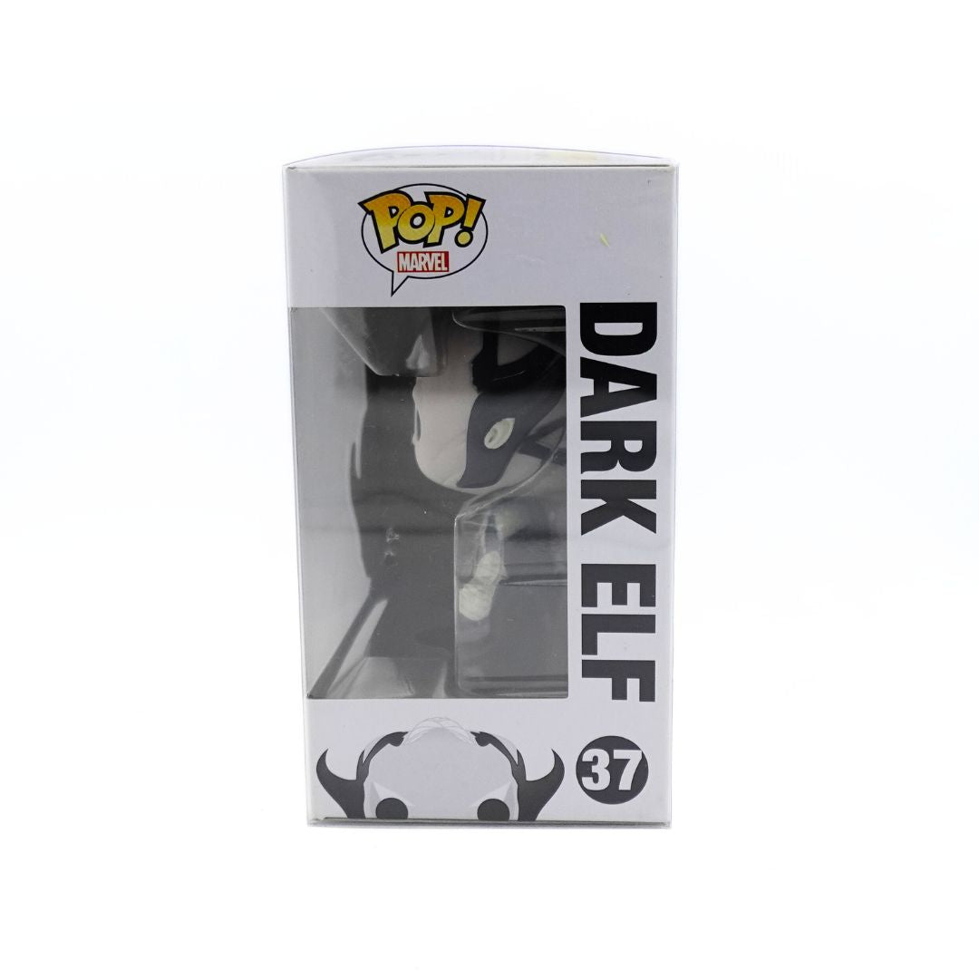 Side image of the Dark Elf Funko Pop box