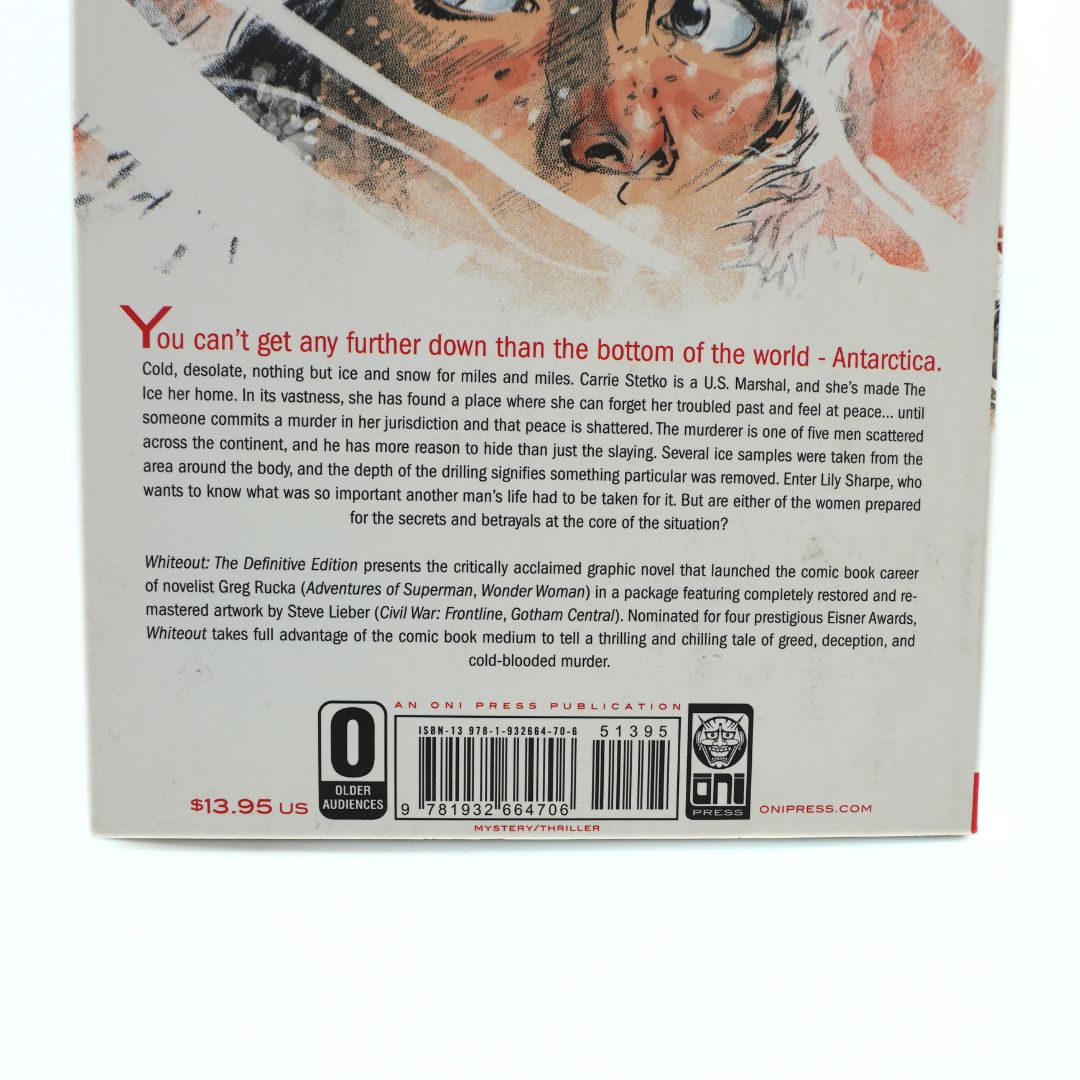 Barcode and ISBN on the back of the Whiteout Volume 1 cover