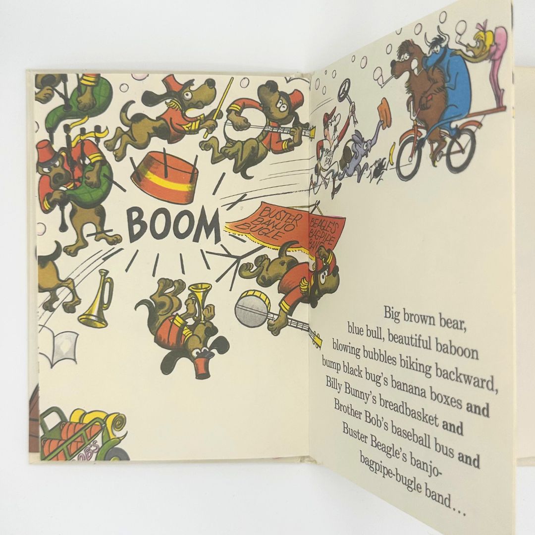 Interior of the Berenstain's B Book featuring the BOOM page