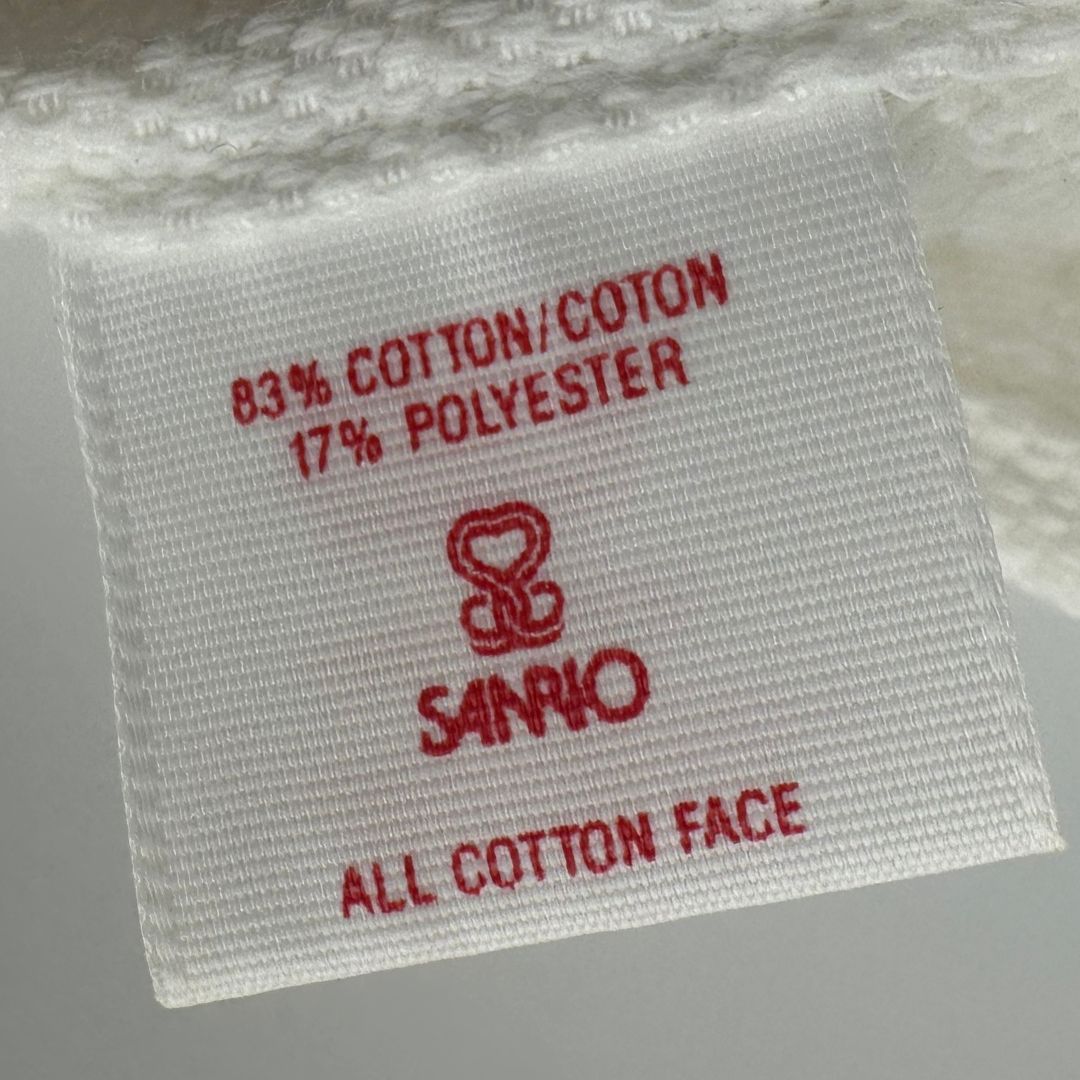 Composition information for vintage 1970's Sanrio Hello Kitty mini towel