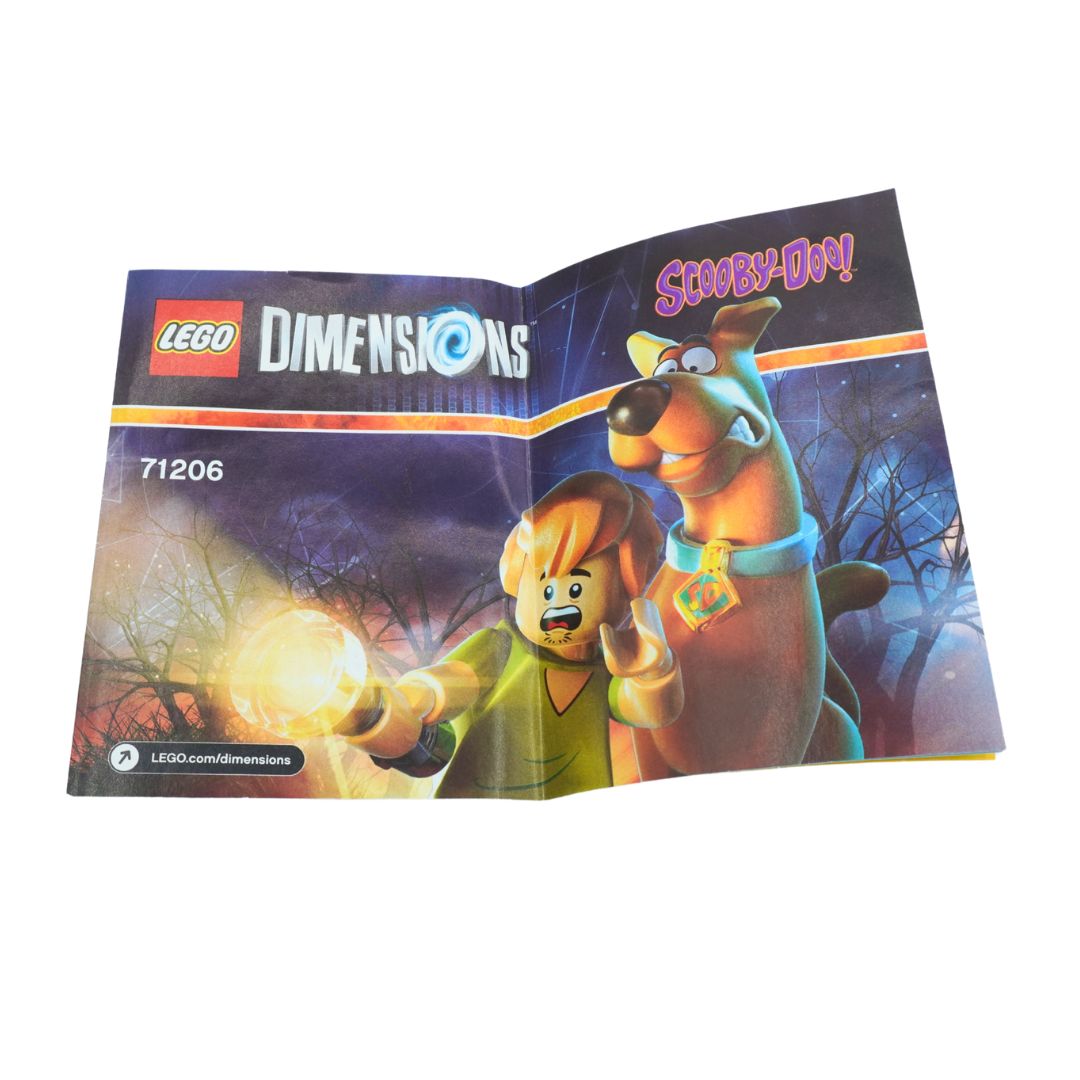 Scooby-Doo! Lego Dimensions pamphlet on a white backdrop