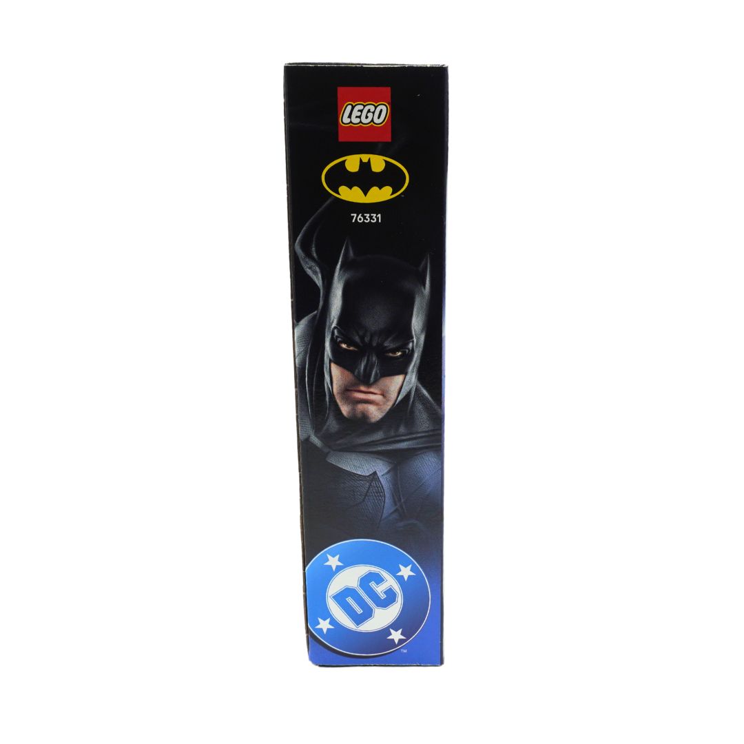 A Lego box for the Batman V Superman Batmobile car, photographed against a white background