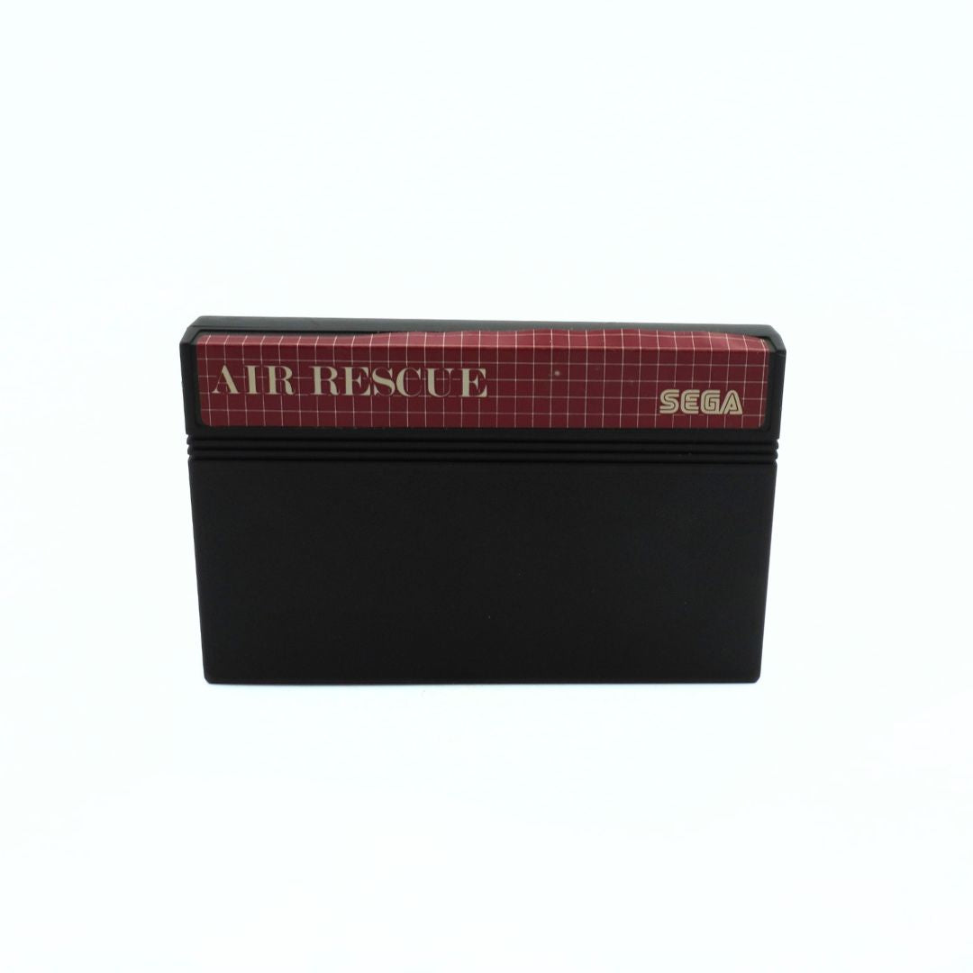 Sega game cartridge with 'Air Rescue' text on a white background