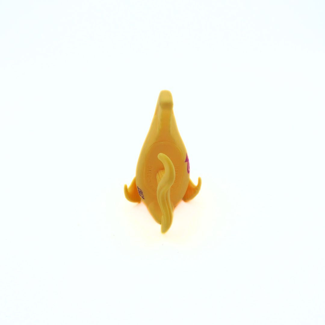 Yellow Angelfish toy released by Littlest Pet Shop seen from behind
