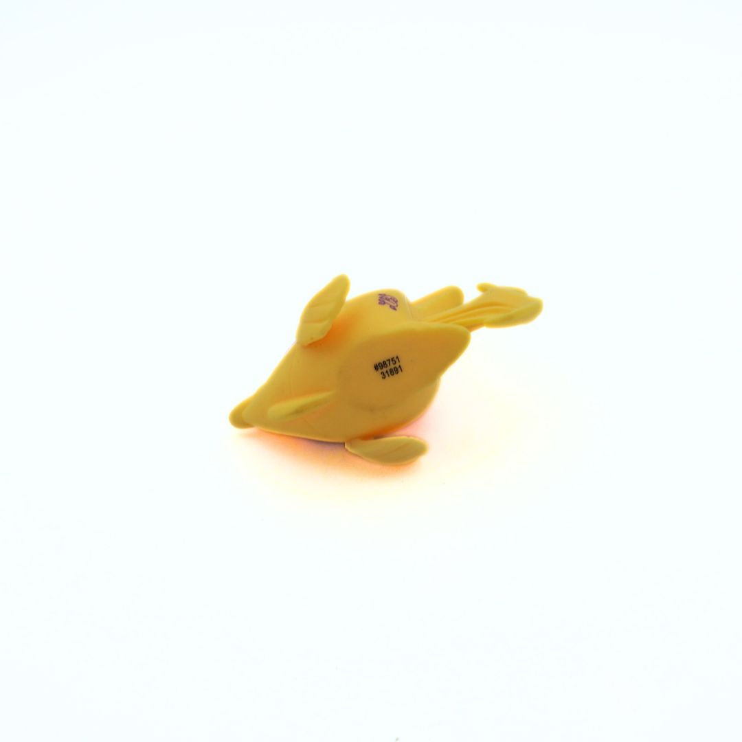 Underside of a vintage Angelfish plastic toy