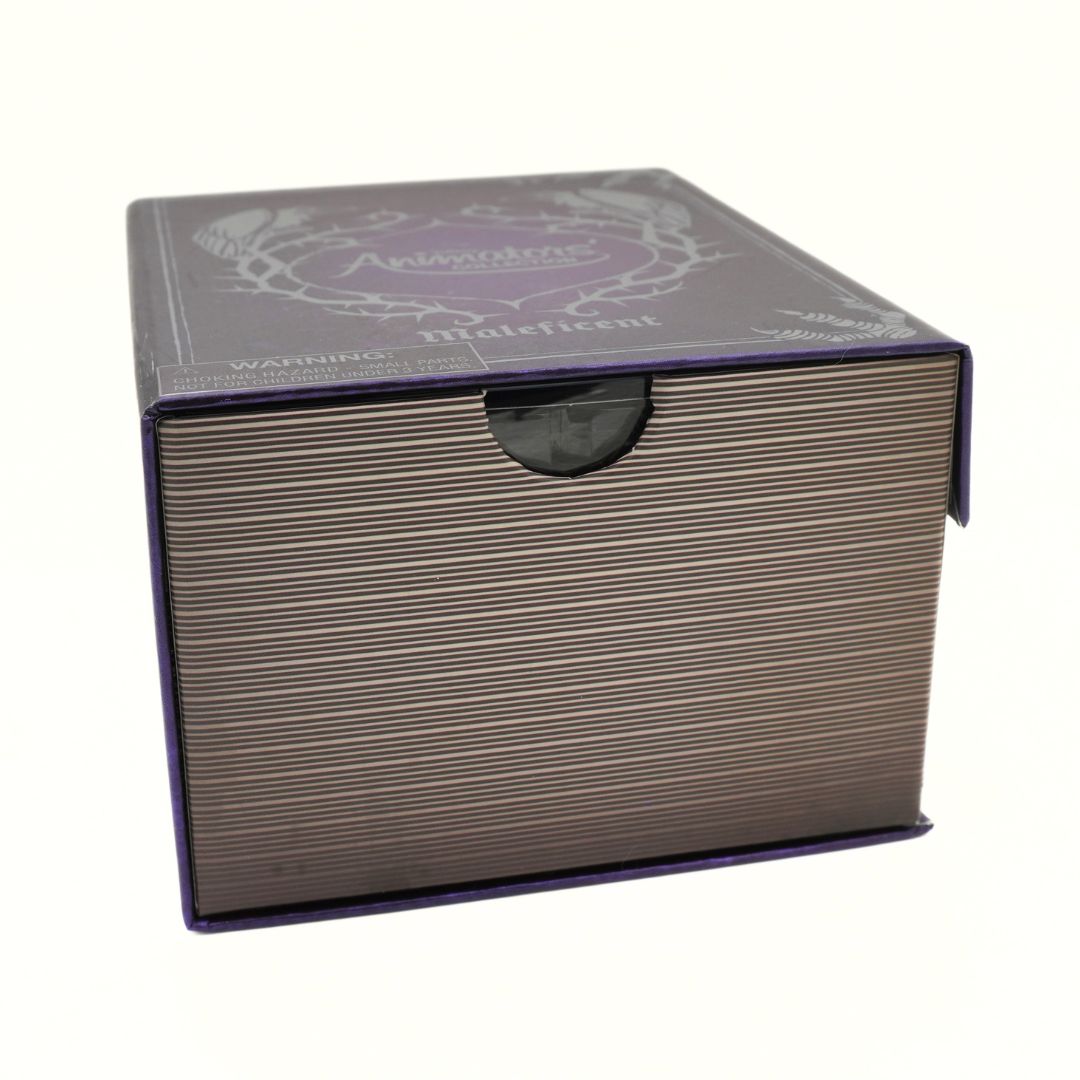 Decorative box with purple and gray design on a white background