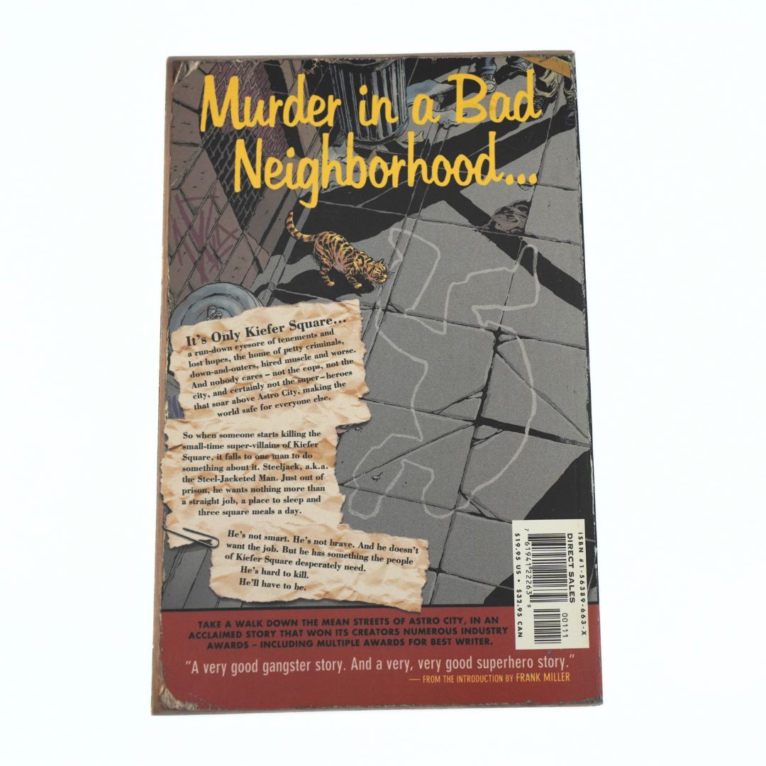 The back cover of the book with the tag line 'Murder in a Bad Neighborhood.'