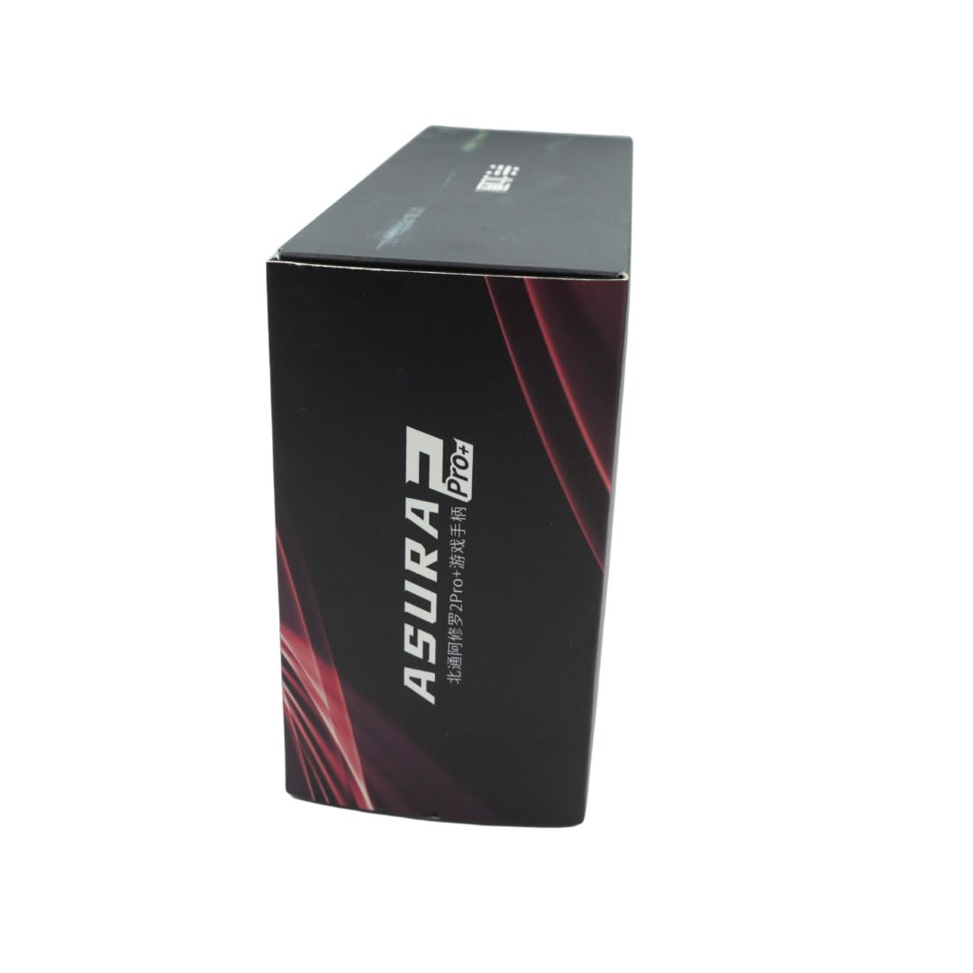 A black product box with red graphic accents and white vertical text reading ASURA 2 PRO, photographed on a plain white background.