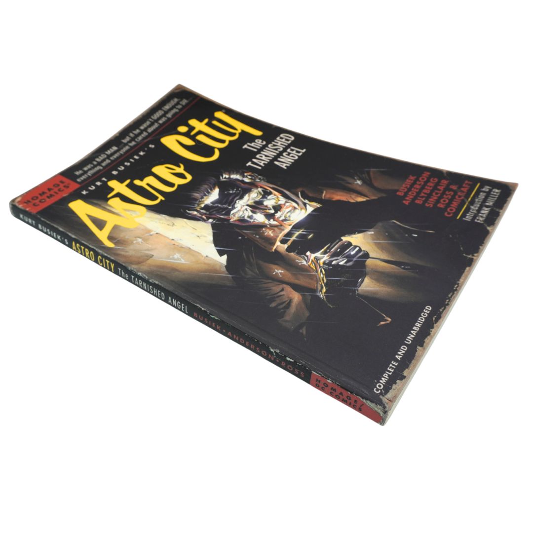 Astro City comic book featuring the character The Tarnished Angel, shown at an angle on a plain white background.