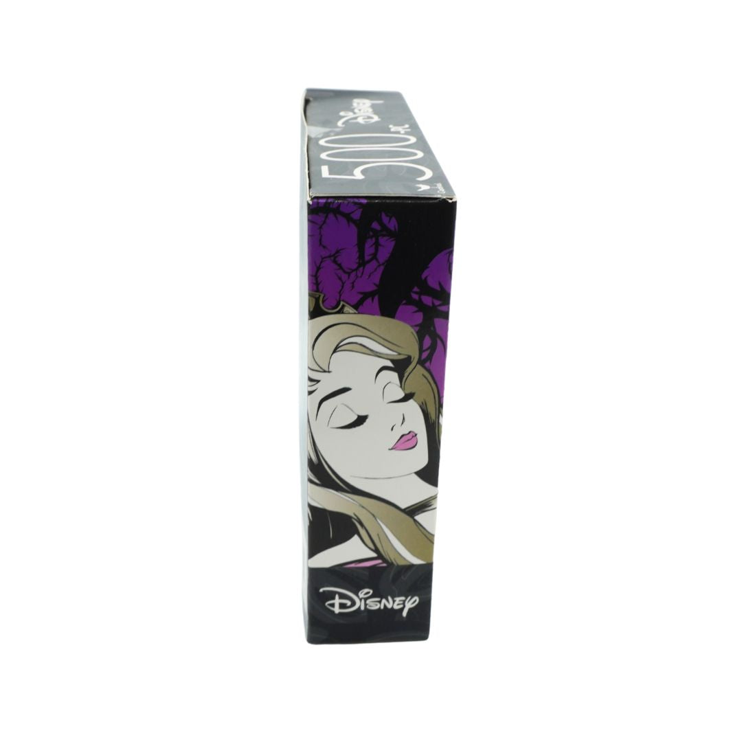 A 500-piece jigsaw puzzle box featuring Disney's Auroroa on the front cover, set against a plain white background.