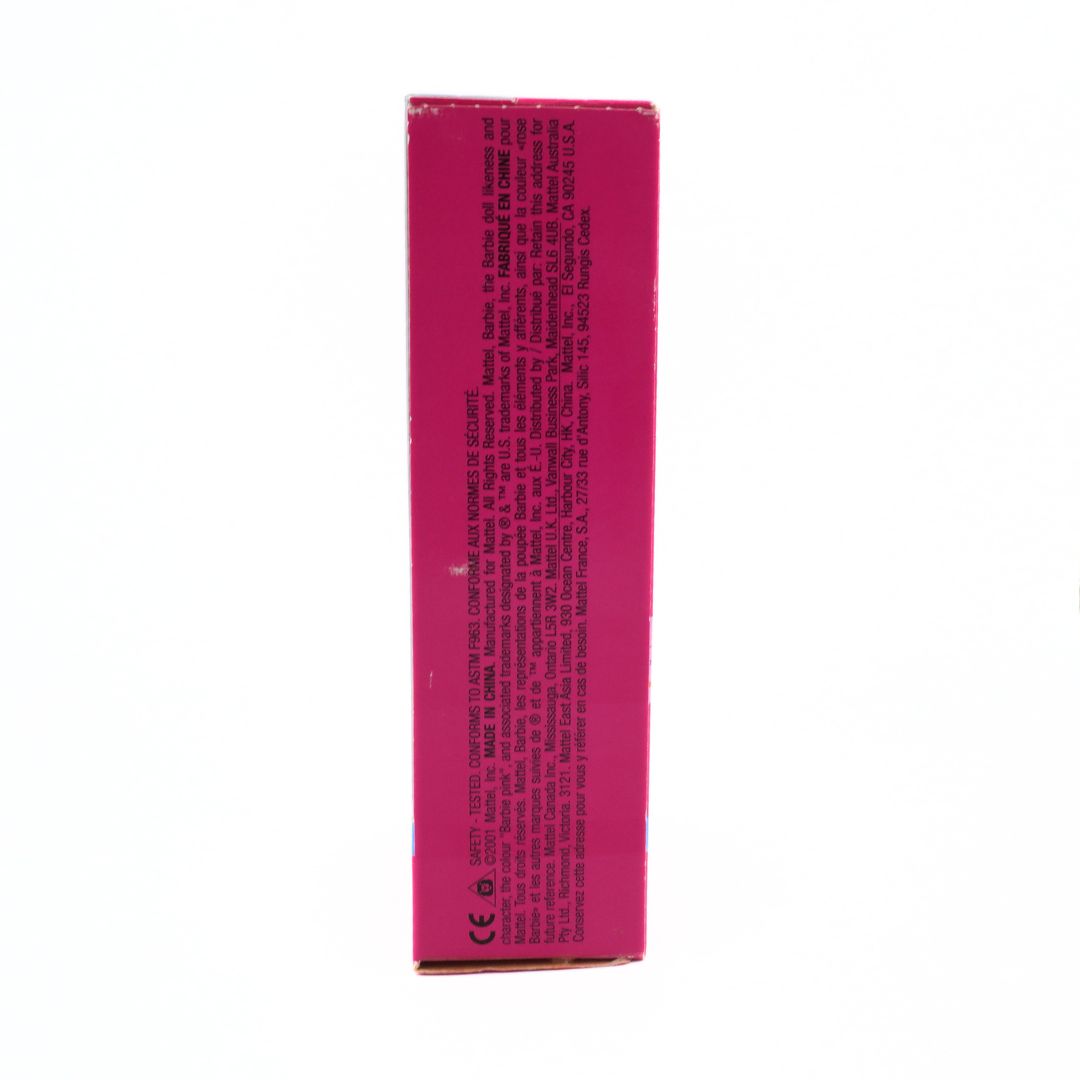 Pink rectangular product packaging with text on a white background