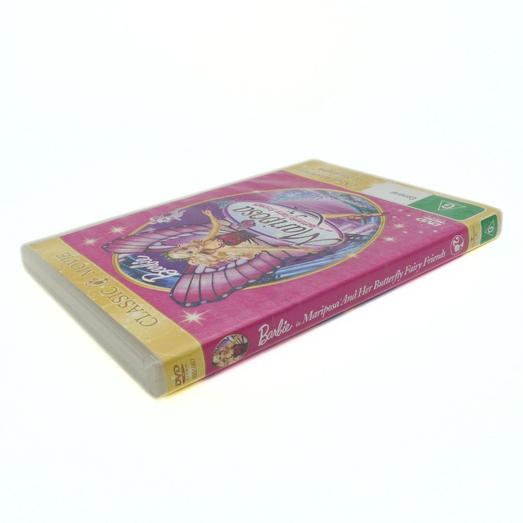 Barbie DVD case with colorful design on a white background