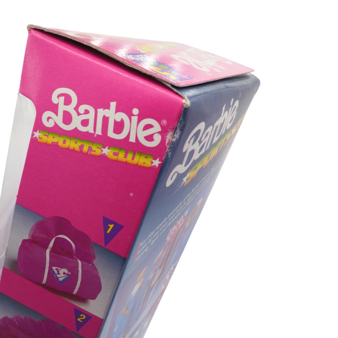 Barbie Sports Club packaging with pink and blue design