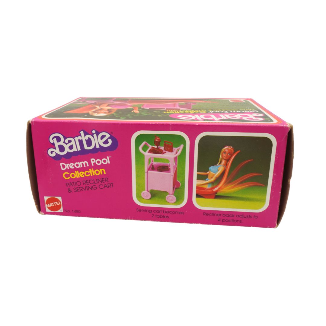 Barbie Dream Pool Collection packaging with pink and green design on a white background