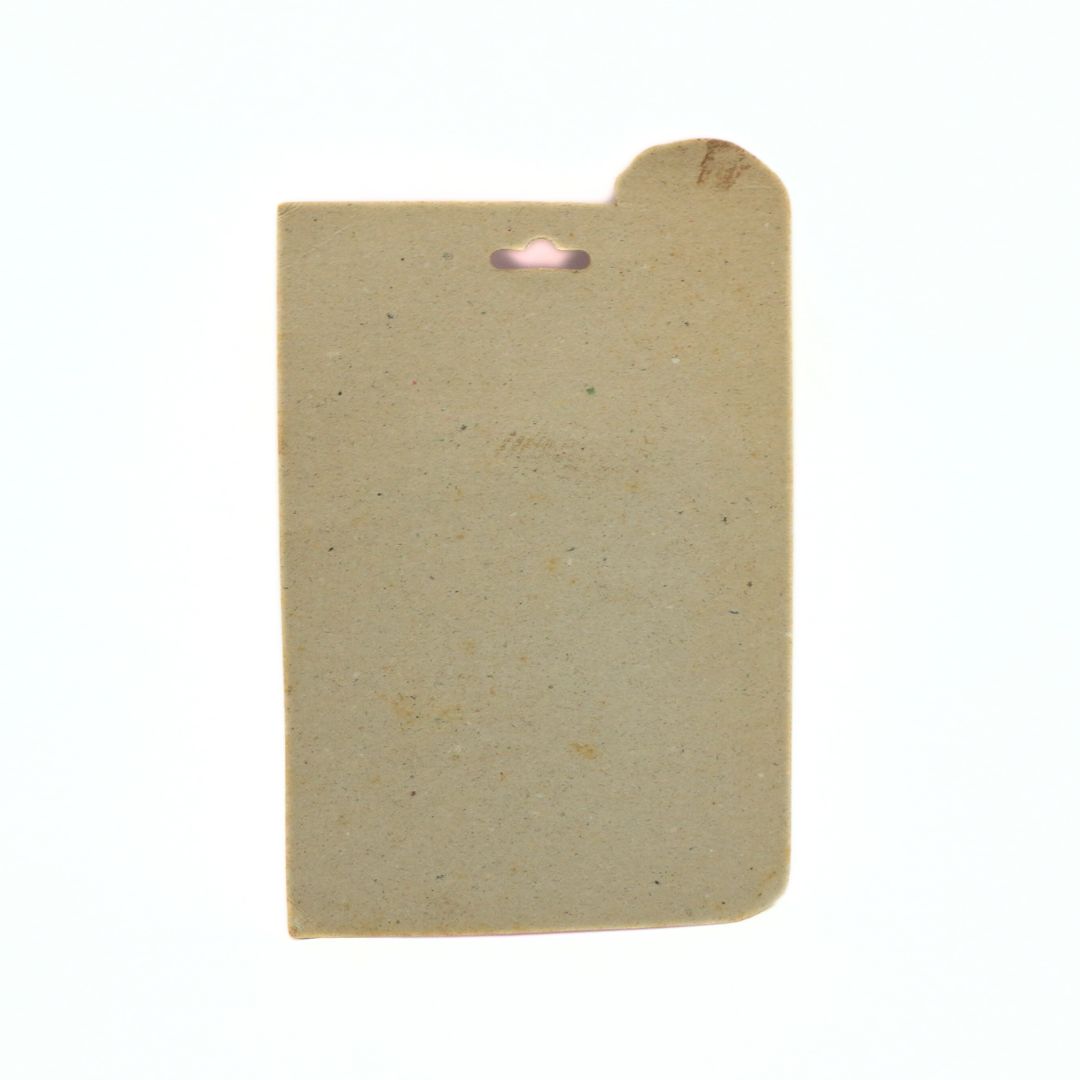 Plain cardback on a vintage 1983 Barbie eraser, still in its original packaging