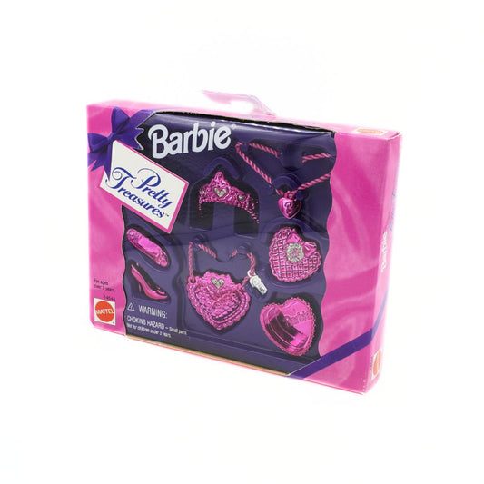 Barbie Pretty Treasures toy set packaging on a white background